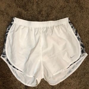 White nike athletic shorts